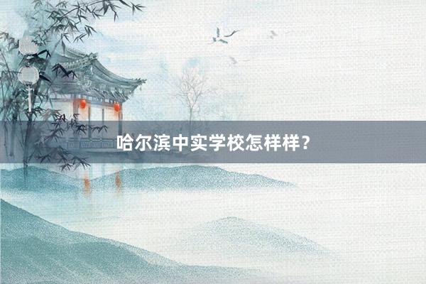哈尔滨中实学校怎样样？